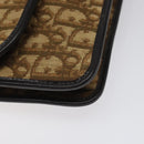 Christian Dior Trotter Canvas Shoulder Bag Brown Gold Auth 126371-14