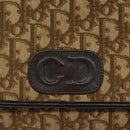 Christian Dior Trotter Canvas Shoulder Bag Brown Gold Auth 126371-17