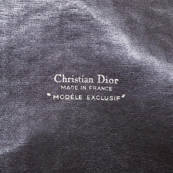 Christian Dior Trotter Canvas Shoulder Bag Brown Gold Auth 126371