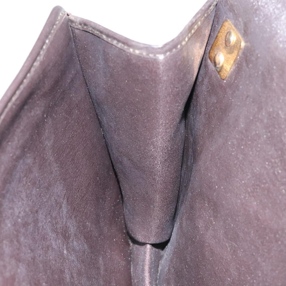 Christian Dior Trotter Canvas Shoulder Bag Brown Gold Auth 126371