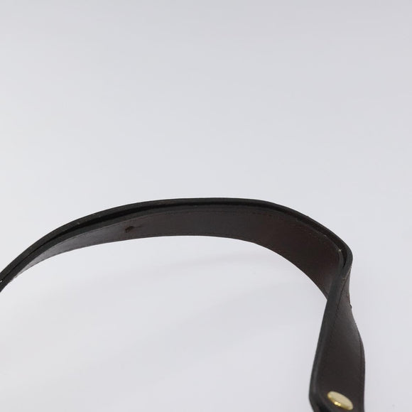 Christian Dior Trotter Canvas Shoulder Bag Brown Gold Auth 126371