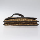 Christian Dior Trotter Canvas Shoulder Bag Brown Gold Auth 126371-5