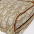 Christian Dior Trotter Canvas Romantic Bag PVC Beige Silver Auth 126372A-15