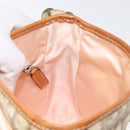 Christian Dior Trotter Canvas Romantic Bag PVC Beige Silver Auth 126372A-19