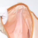 Christian Dior Trotter Canvas Romantic Bag PVC Beige Silver Auth 126372A-20