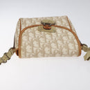 Christian Dior Trotter Canvas Romantic Bag PVC Beige Silver Auth 126372-6