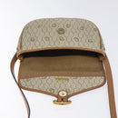 Christian Dior Honeycomb Canvas Shoulder Bag PVC Beige Gold Auth 126373-11