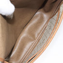 Christian Dior Honeycomb Canvas Shoulder Bag PVC Beige Gold Auth 126373-12