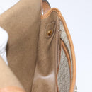 Christian Dior Honeycomb Canvas Shoulder Bag PVC Beige Gold Auth 126373-19