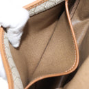 Christian Dior Honeycomb Canvas Shoulder Bag PVC Beige Gold Auth 126373-21