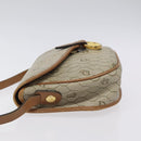 Christian Dior Honeycomb Canvas Shoulder Bag PVC Beige Gold Auth 126373-4