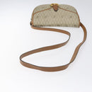 Christian Dior Honeycomb Canvas Shoulder Bag PVC Beige Gold Auth 126373-7