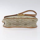 Christian Dior Honeycomb Canvas Shoulder Bag PVC Beige Gold Auth 126373-5