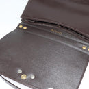 Christian Dior Shoulder Bag Leather Brown Gold Auth 126374-10