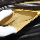 Christian Dior Shoulder Bag Leather Brown Gold Auth 126374-12