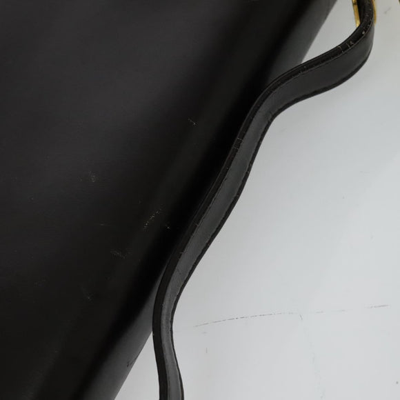 Christian Dior Shoulder Bag Leather Brown Gold Auth 126374