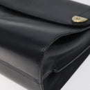 Christian Dior Shoulder Bag Leather Navy Gold Auth 126375-9