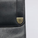 Christian Dior Shoulder Bag Leather Navy Gold Auth 126375-17