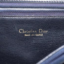 Christian Dior Shoulder Bag Leather Navy Gold Auth 126375-18