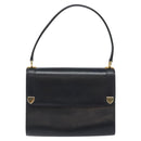 Christian Dior Shoulder Bag Leather Navy Gold Auth 126375-13