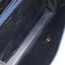 Christian Dior Shoulder Bag Leather Navy Gold Auth 126375-22