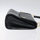Christian Dior Shoulder Bag Leather Navy Gold Auth 126375-3
