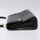 Christian Dior Shoulder Bag Leather Navy Gold Auth 126375-4