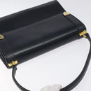 Christian Dior Shoulder Bag Leather Navy Gold Auth 126375-6