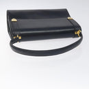 Christian Dior Shoulder Bag Leather Navy Gold Auth 126375-7