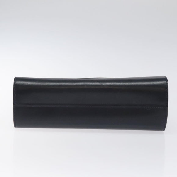 Christian Dior Shoulder Bag Leather Navy Gold Auth 126375