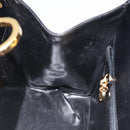 Salvatore Ferragamo Gancini Chain Shoulder Bag Leather Black Gold Auth 126376-18