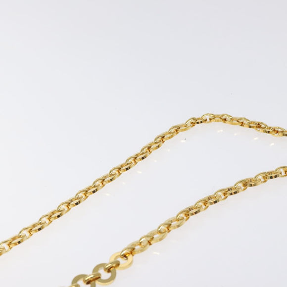 Salvatore Ferragamo Gancini Chain Shoulder Bag Leather Black Gold Auth 126376