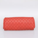 CHANEL Matelasse Chain Shoulder Bag Caviar Skin Orange Silver CC Auth 126379-12