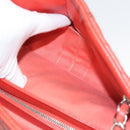 CHANEL Matelasse Chain Shoulder Bag Caviar Skin Orange Silver CC Auth 126379-18