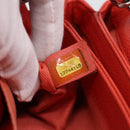 CHANEL Matelasse Chain Shoulder Bag Caviar Skin Orange Silver CC Auth 126379-27