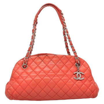 CHANEL Matelasse Chain Shoulder Bag Caviar Skin Orange Silver CC Auth 126379 - 0