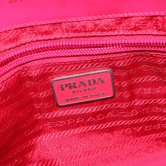 PRADA Shoulder Bag Enamel Pink Auth 126380