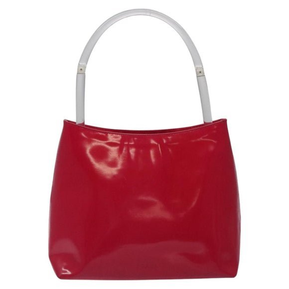 PRADA Shoulder Bag Enamel Pink Auth 126380