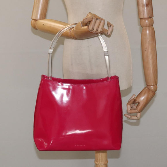 PRADA Shoulder Bag Enamel Pink Auth 126380