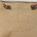 PRADA Shoulder Bag Canvas Brown Gold Auth 126381-17
