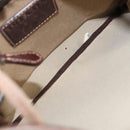 PRADA Shoulder Bag Canvas Brown Gold Auth 126381-11