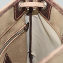 PRADA Shoulder Bag Canvas Brown Gold Auth 126381-18