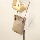 PRADA Shoulder Bag Canvas Brown Gold Auth 126381-22