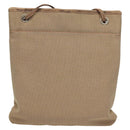 PRADA Shoulder Bag Canvas Brown Gold Auth 126381-2