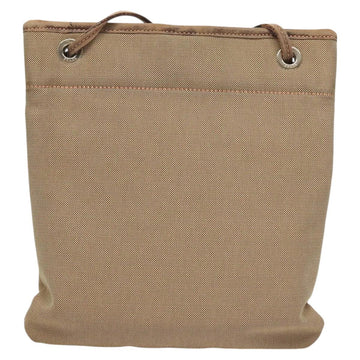 PRADA Shoulder Bag Canvas Brown Gold Auth 126381 - 0