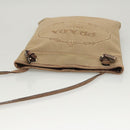 PRADA Shoulder Bag Canvas Brown Gold Auth 126381-6