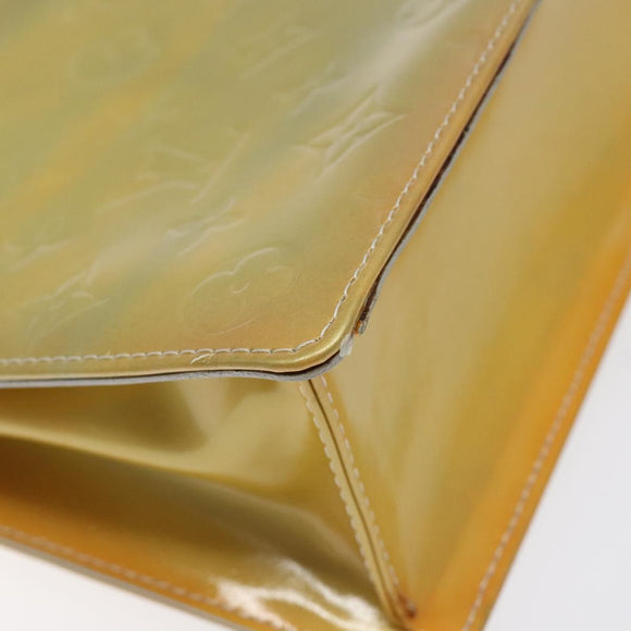 LOUIS VUITTON Monogram Vernis Spring Street Hand Bag Gris M91029 LV Auth 126386