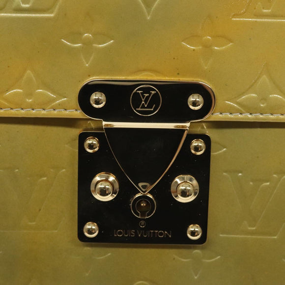 LOUIS VUITTON Monogram Vernis Spring Street Hand Bag Gris M91029 LV Auth 126386