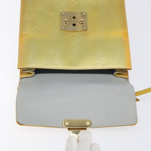 LOUIS VUITTON Monogram Vernis Spring Street Hand Bag Gris M91029 LV Auth 126386