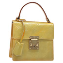 LOUIS VUITTON Monogram Vernis Spring Street Hand Bag Gris M91029 LV Auth 126386-1